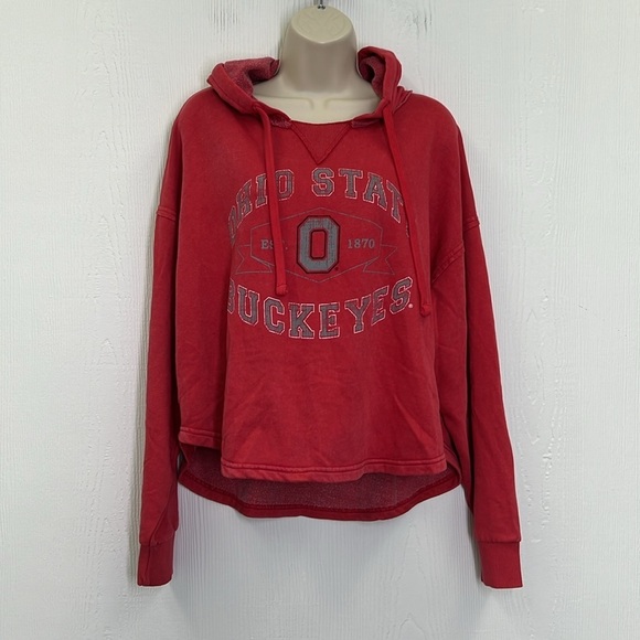 Colosseum - Ohio State Buckeyes Graphic Red Hooded Sweatshirt Size Medium - Picture 2 of 10